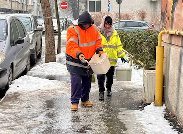 150 души чистят леда в Русе 150 души чистят леда в Русе