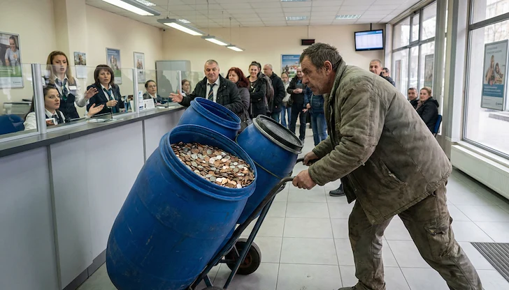 25 000 лева на стотинки минаха през една книжарница, докато