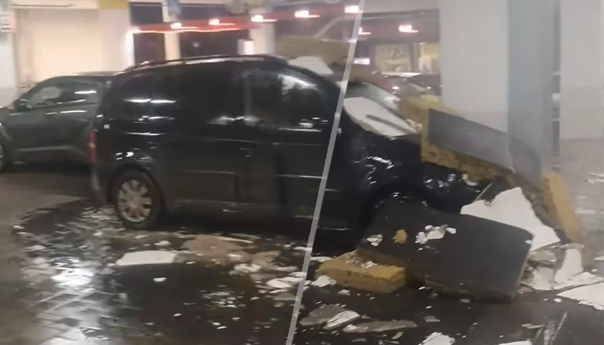 Инцидентът е заснет от очевидци, коментират спукана тръба като причинаНеприятен