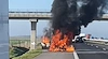 Кола изгоря като факла на АМ "Тракия"