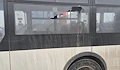 Вандали замериха автобус в Пловдив с камък, скрит в снежна топка