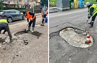 Започнаха спешно запълване на опасни дупки по ключови булеварди в Русе