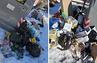 Снегът затрупа боклука в Русе