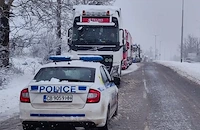 Колона от ТИР-ове се изви на пътя Русе - Варна