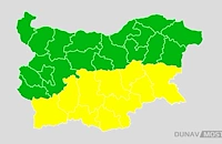 Жълт код за интензивни валежи в 10 области на Южна България