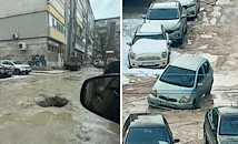 Кола пропадна в "кратер" в центъра на Русе