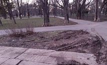 Автомобили превръщат Парка на възрожденците в кална нива