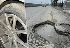 Шофьорите трошат колите си в кратери по пътя за Дунав