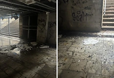 Русенци чакат частен инвеститор да ремонтира опасното съоръжениеПарчета от тавана