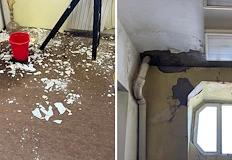 Провален ремонт унищожава отвътре емблематичната сграда на град Русе Снимки