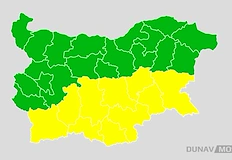 Утре се очакват значителни количества дъжд и гръмотевици в южните
