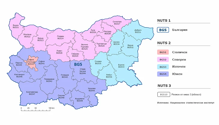 НСИ обяви четири нови мегарегиона, за да спаси достъпа до европейските фондове НСИ обяви четири нови мегарегиона, за да спаси достъпа до европейските фондове