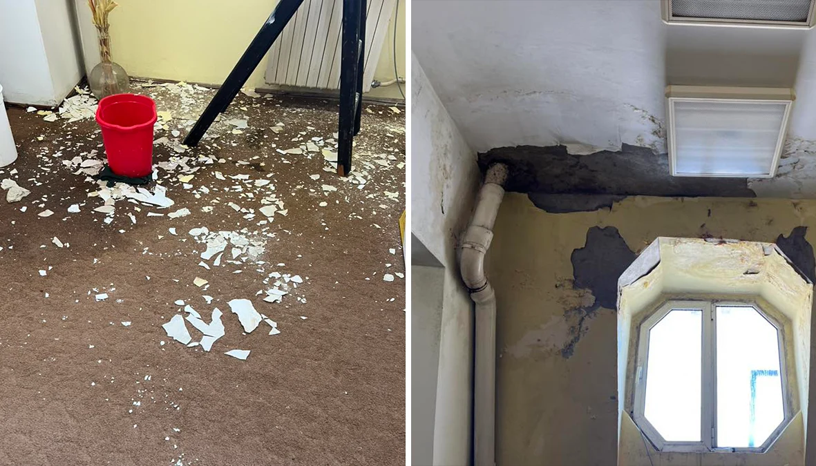 Провален ремонт унищожава отвътре емблематичната сграда на град Русе Снимки