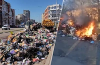 Изхвърлена жар подпали два камиона за боклук в Русе