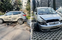 Шофьорка блъсна четири паркирани коли и избяга