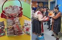 Възпитатели от ДГ "Радост" зарадваха с мартеници децата в УМБАЛ "Канев"