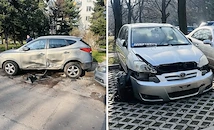 Шофьорка блъсна четири паркирани коли и избяга