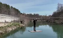 Мъж изгради 100-метров въжен лифт над река Арда