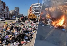 Шофьорите изсипаха пламналите отпадъци директно на пътяДва сметопочистващи камиона пламнаха