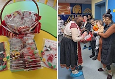 Ръчно изработените подаръци донесоха празнично настроение в детското отделение на