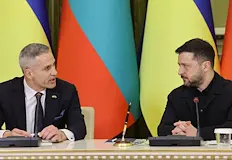 Андрей Гюров Ще продължим да подкрепяме УкрайнаСлужебният министър председател Андрей Гюров