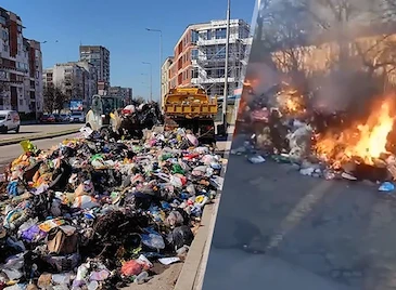 Изхвърлена жар подпали два камиона за боклук в Русе