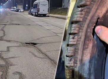 Шофьори в Русе масово късат гуми в огромни ями