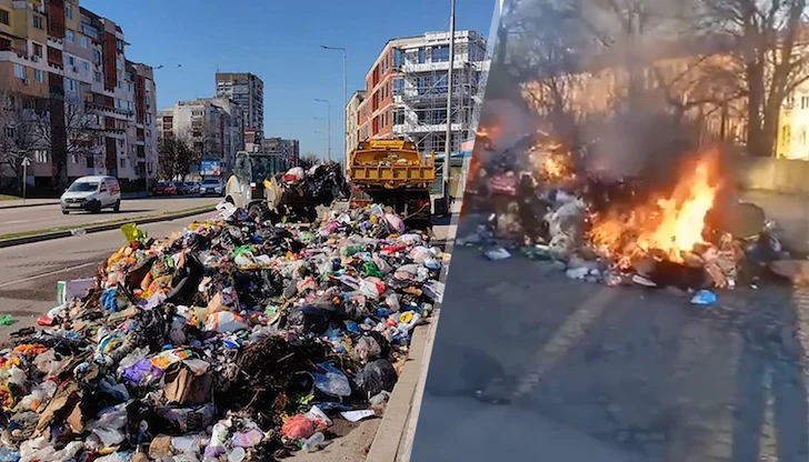 Изхвърлена жар в контейнерите е запалила боклука в двата камиона