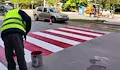 Двуцветни пешеходни пътеки спират вниманието на шофьорите в Русе