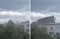 Буря от Румъния отнесе покриви и връхлита Северна България