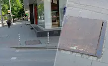 Изгнила шахта стряска пешеходци на улица "Борисова"