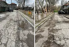 Машини полагат нов асфалт по Екатерина Каравелова и Цибрица Дейности по