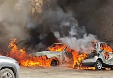 Огънят тръгнал от паркирано бяло БМВ до блок Лиляна Димитрова