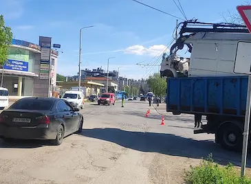 Катастрофа с камион спря тролеите по 7 линии в Русе