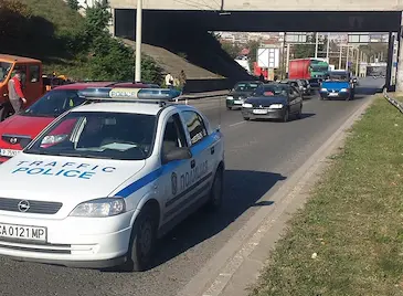 Верижна катастрофа край Симовата мелница в Русе