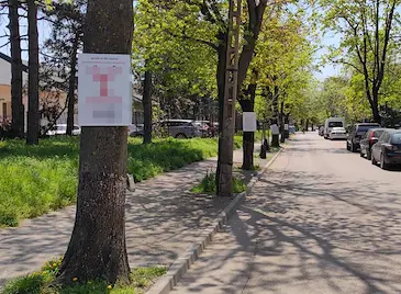 Партия превърна дърветата в квартал "Здравец" в агитационни стълбове