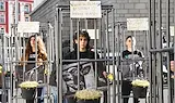 Младежи в клетки протестират пред парламента