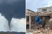 Торнадо разруши село в Турция