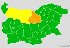 Жълт код е в сила за четири области в Северна