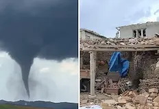 Петима души са ранени след мощната стихия в ЧорумМощно торнадо