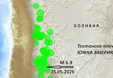 Експертът с паралел между двете сеизмични огнищаСилно среднодълбоко земетресение с