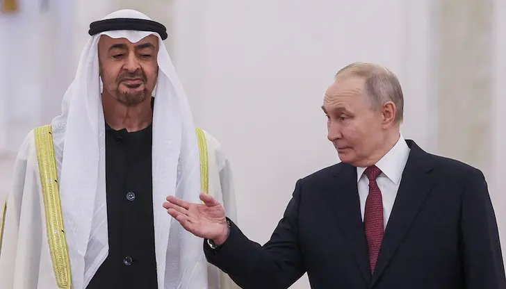 Владимир Путин и Мохамед бин Зайед подчертаха нуждата от мирни споразумения в региона Владимир Путин и Мохамед бин Зайед подчертаха нуждата от мирни споразумения в региона