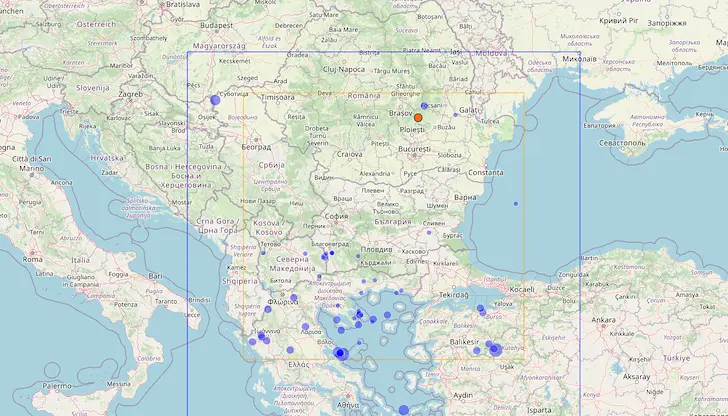 Епицентърът е на около 50 километра от Брашов Епицентърът е на около 50 километра от Брашов