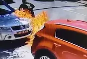 Кадри запечатаха палежа в Скопие