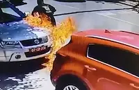 Кадри запечатаха палежа в Скопие