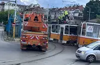Два трамвая се сблъскаха край Централна гара в София