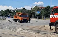 Тежка авария с паднал стълб край Централна гара в София