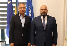 Проф д н Любомир Владимиров и префекта на Гюргево Йон