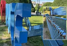 Посетители алармират за стърчаща остра тел от градския символ и