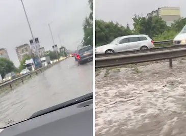 Воден капан затрудни трафика на булевард „България“